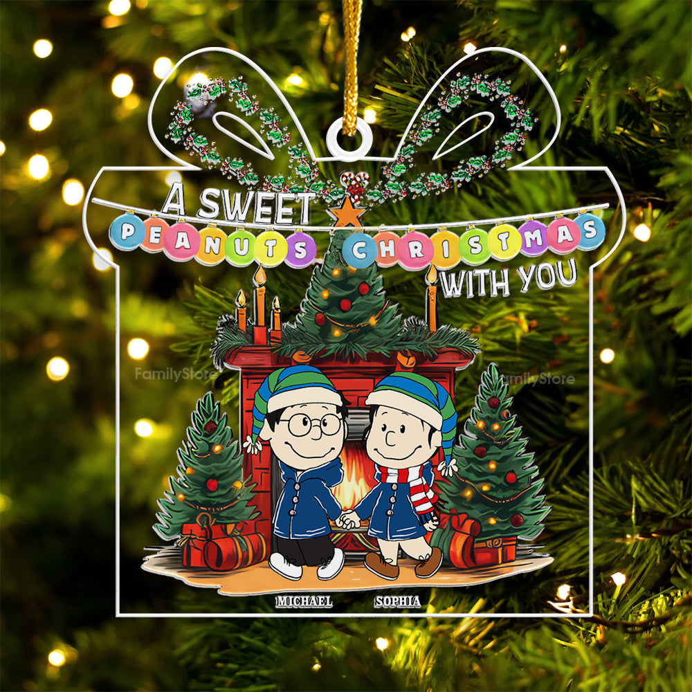 Personalized Acrylic Christmas Ornament for Couples - Unique Holiday Gift