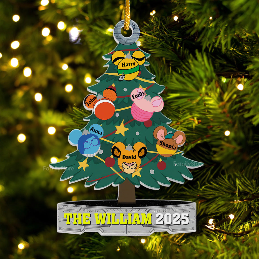 Personalized Family Acrylic Ornament Custom Name Keepsake Christmas Gift
