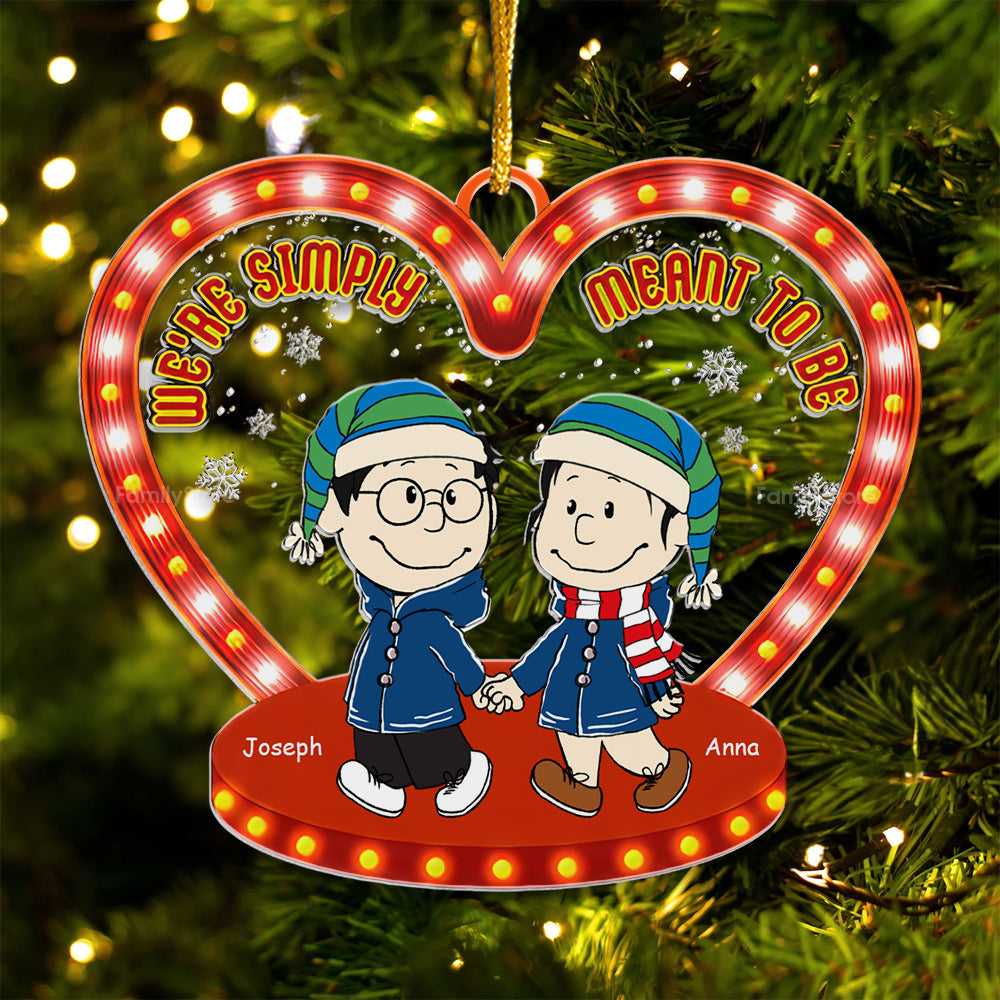 Personalized Acrylic Ornament Heart Couple Gift Unique Keepsake