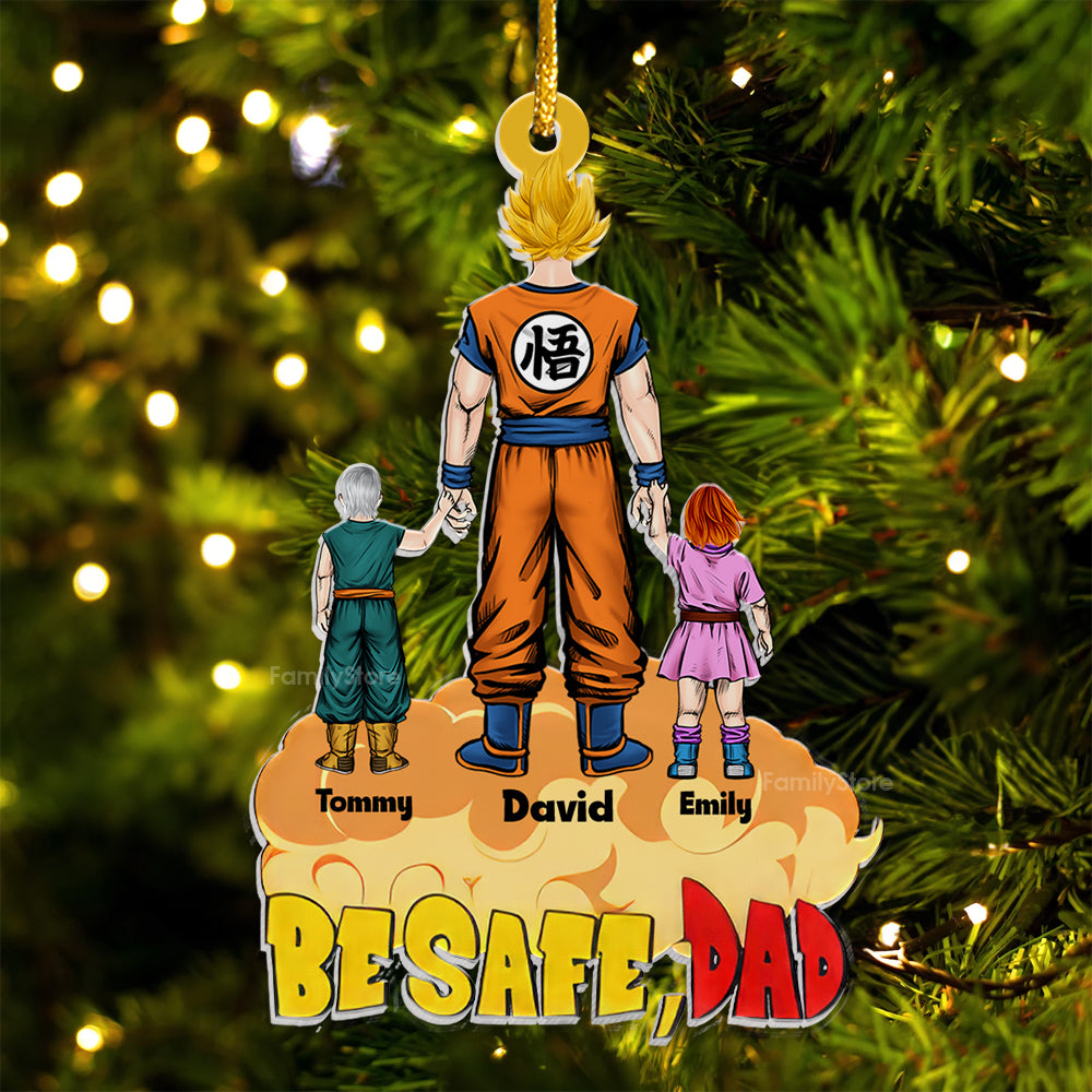 Personalized Acrylic Ornament Super Saiyan Dad Gift for Him