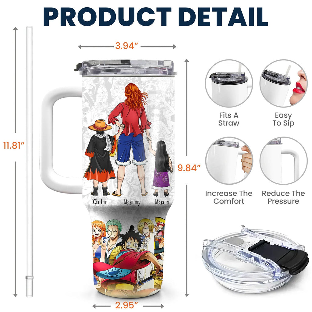 Personalized 40oz Tumbler Cup with Straw for Mom | Mother's Day Gift