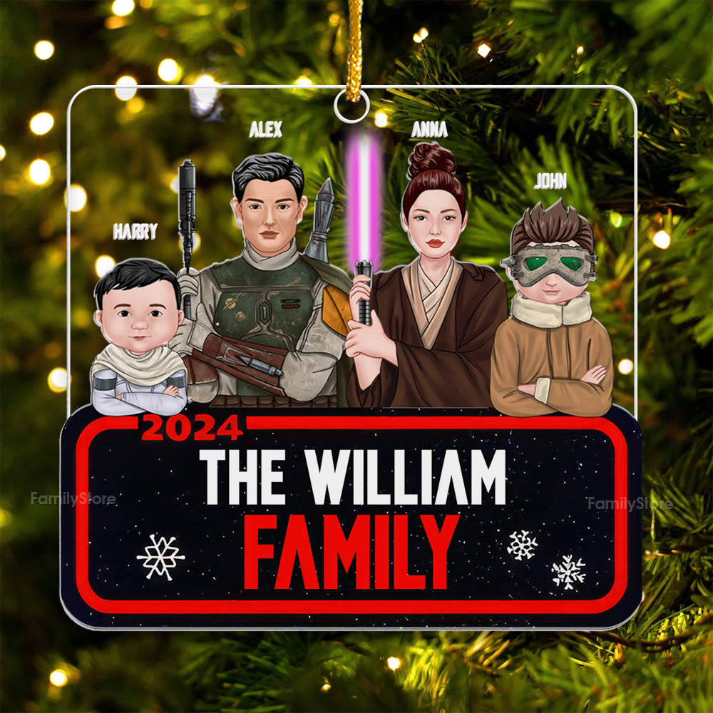 Personalized Galaxy Acrylic Ornament Custom Family Gift