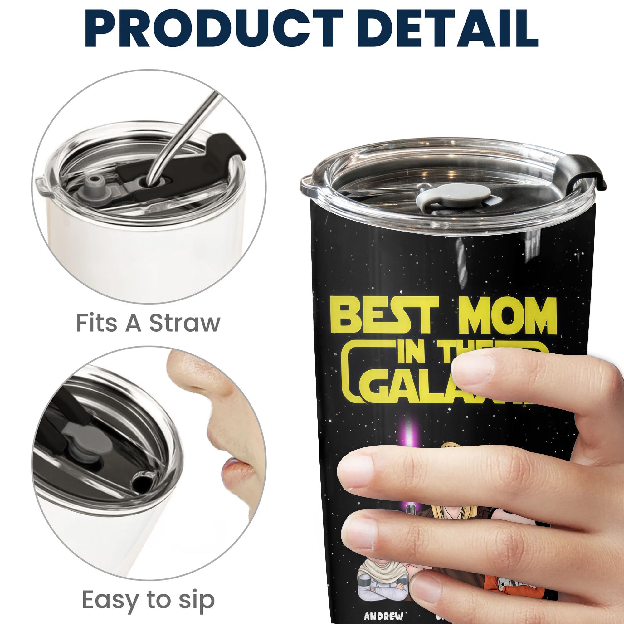Personalized Best Mom In The Galaxy Tumbler | Unique Gift for Mom