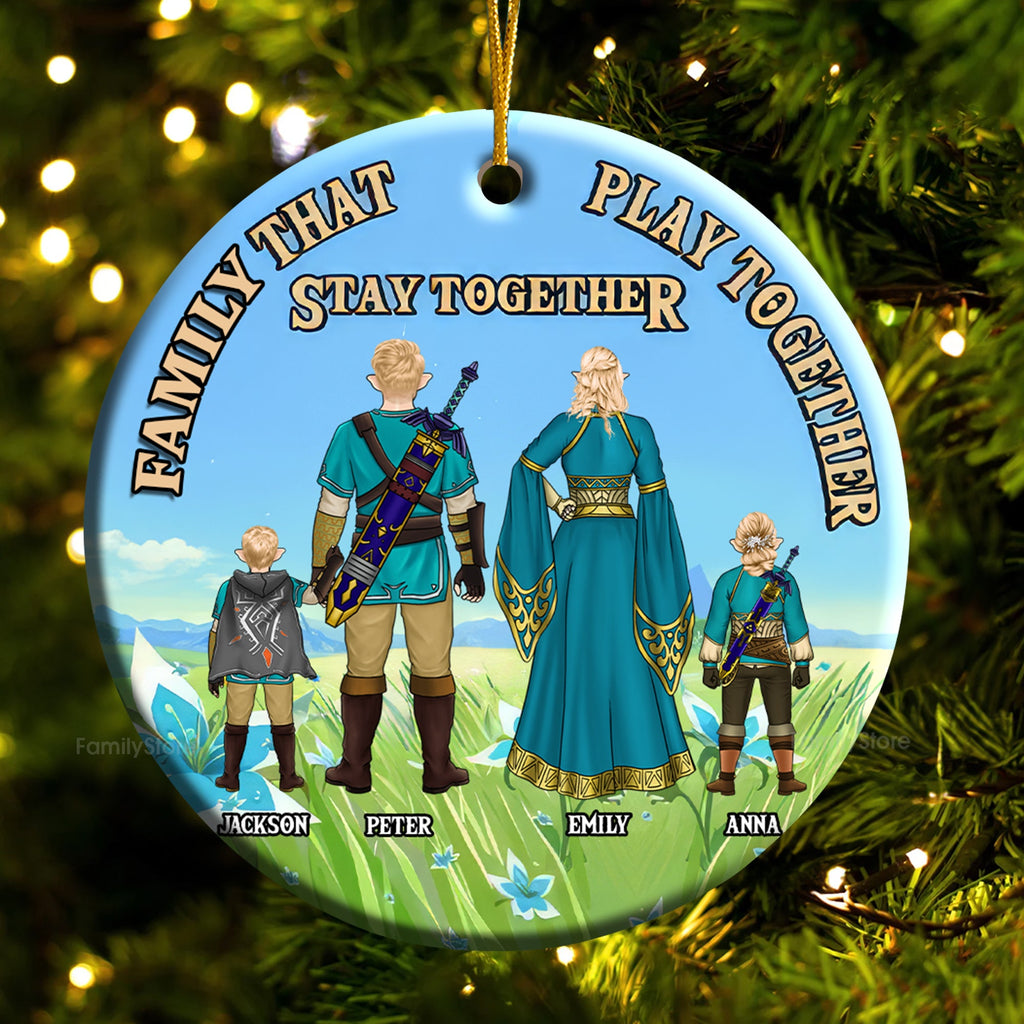 Personalized Zelda Family Ornament Custom Name Gift for Family