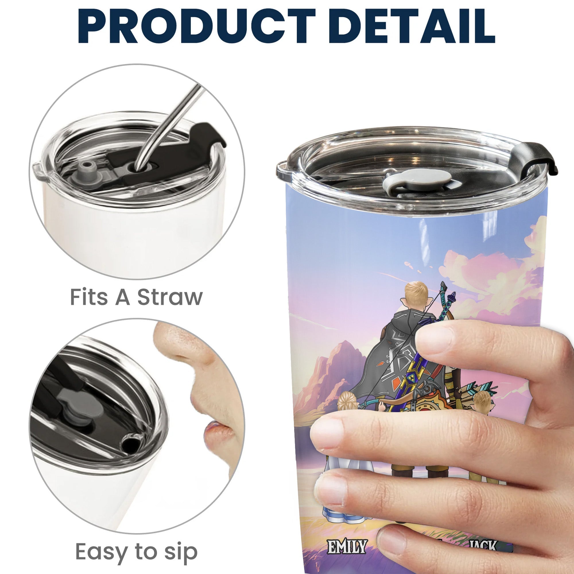 Personalized Stainless Steel Tumbler Dad Gift Adventure Custom Family Design