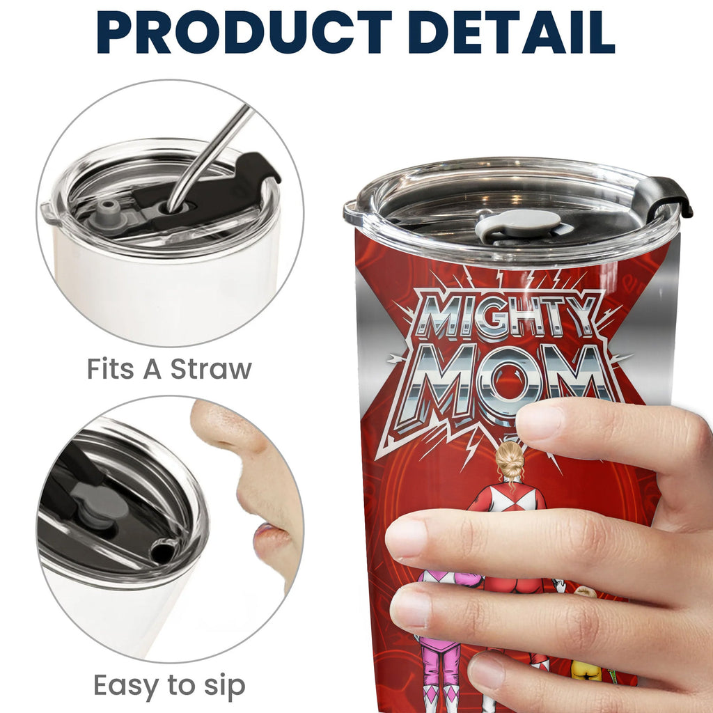Personalized Mighty Mom Tumbler Gift for Mother's Day - Custom Stainless Steel
