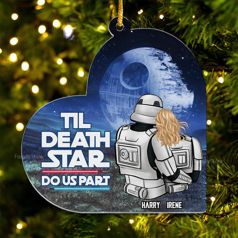 Personalized Acrylic Ornament Till Death Do Us Part Gift for Couples