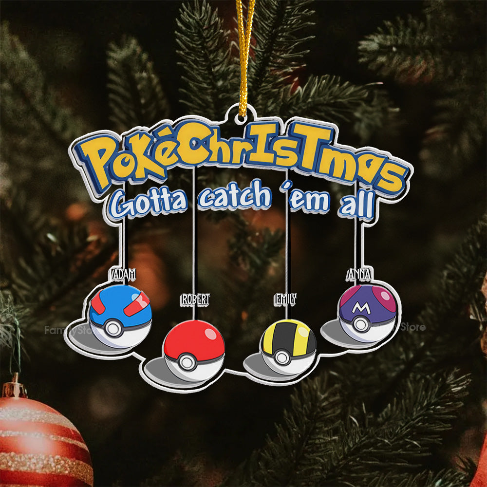 Personalized Acrylic Christmas Ornament Custom Family Gift