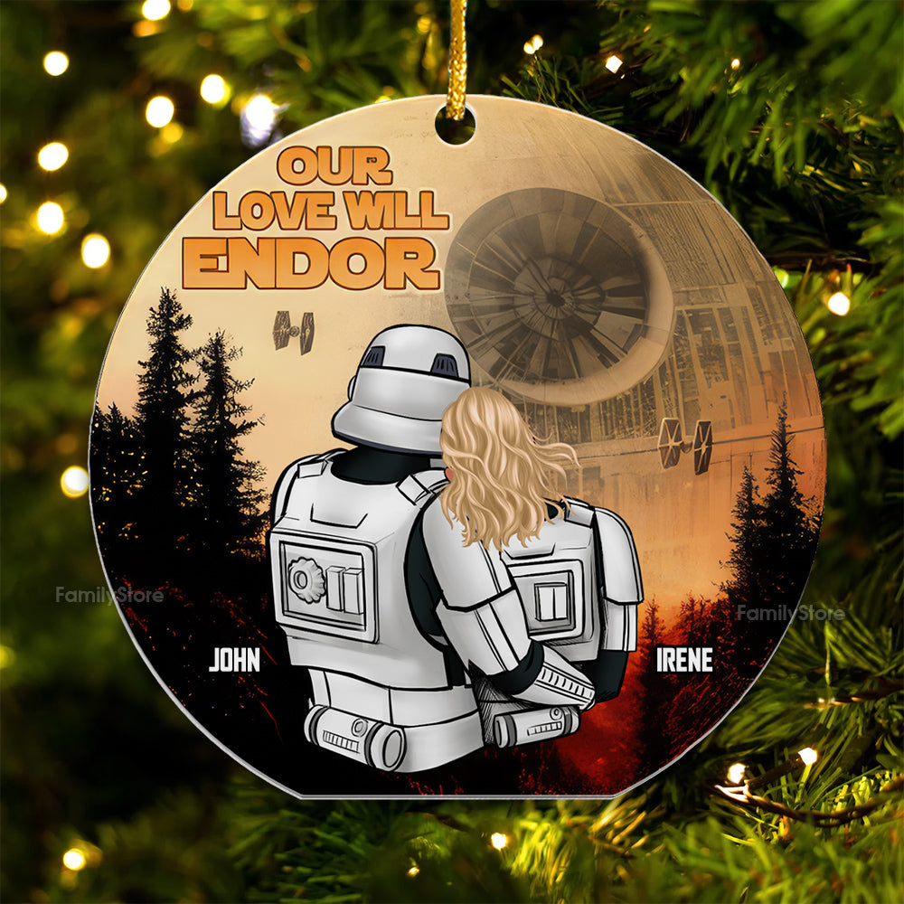 Personalized Acrylic Ornament Our Love Will Endor Gift for Couple