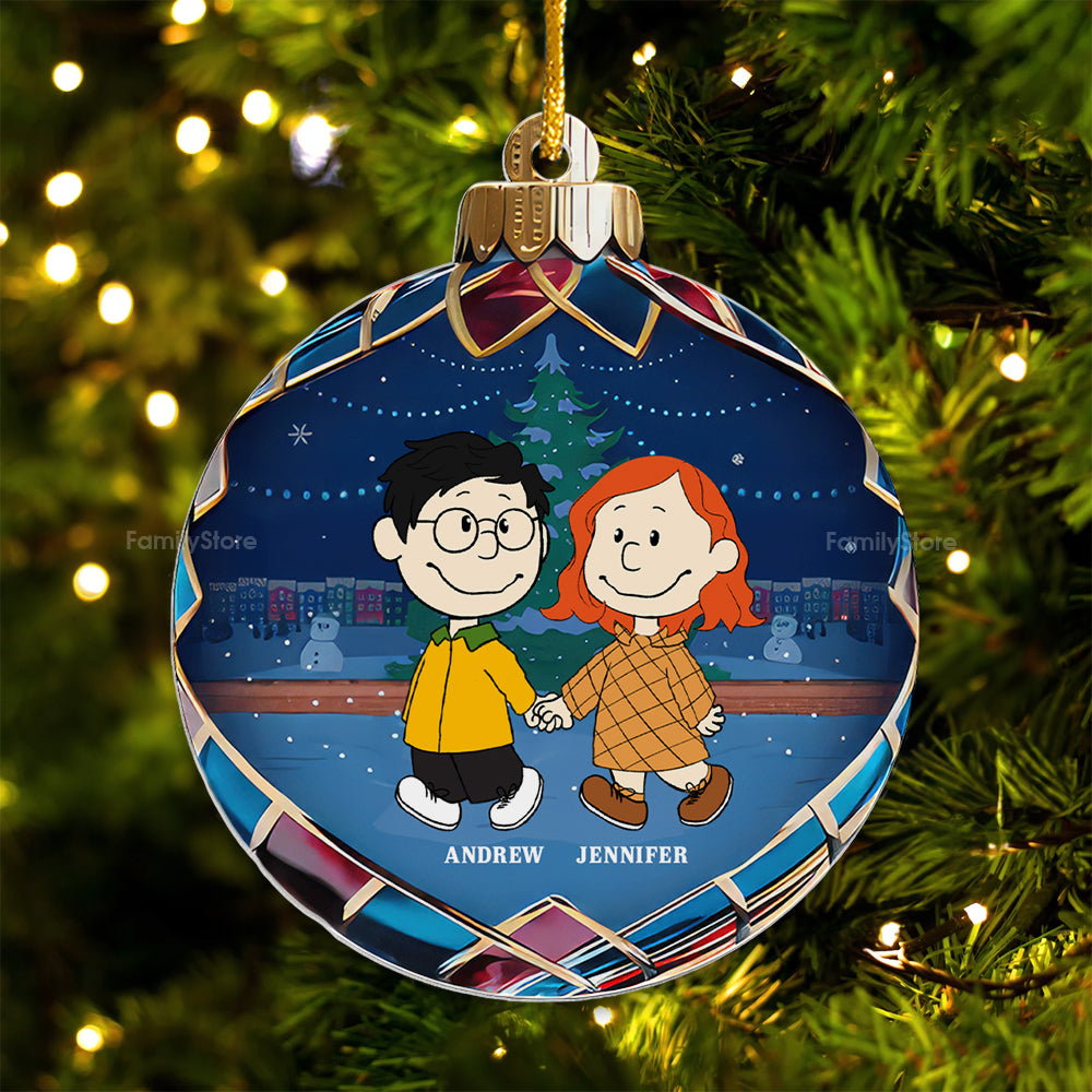 Personalized Acrylic Christmas Ornament for Couple Gift
