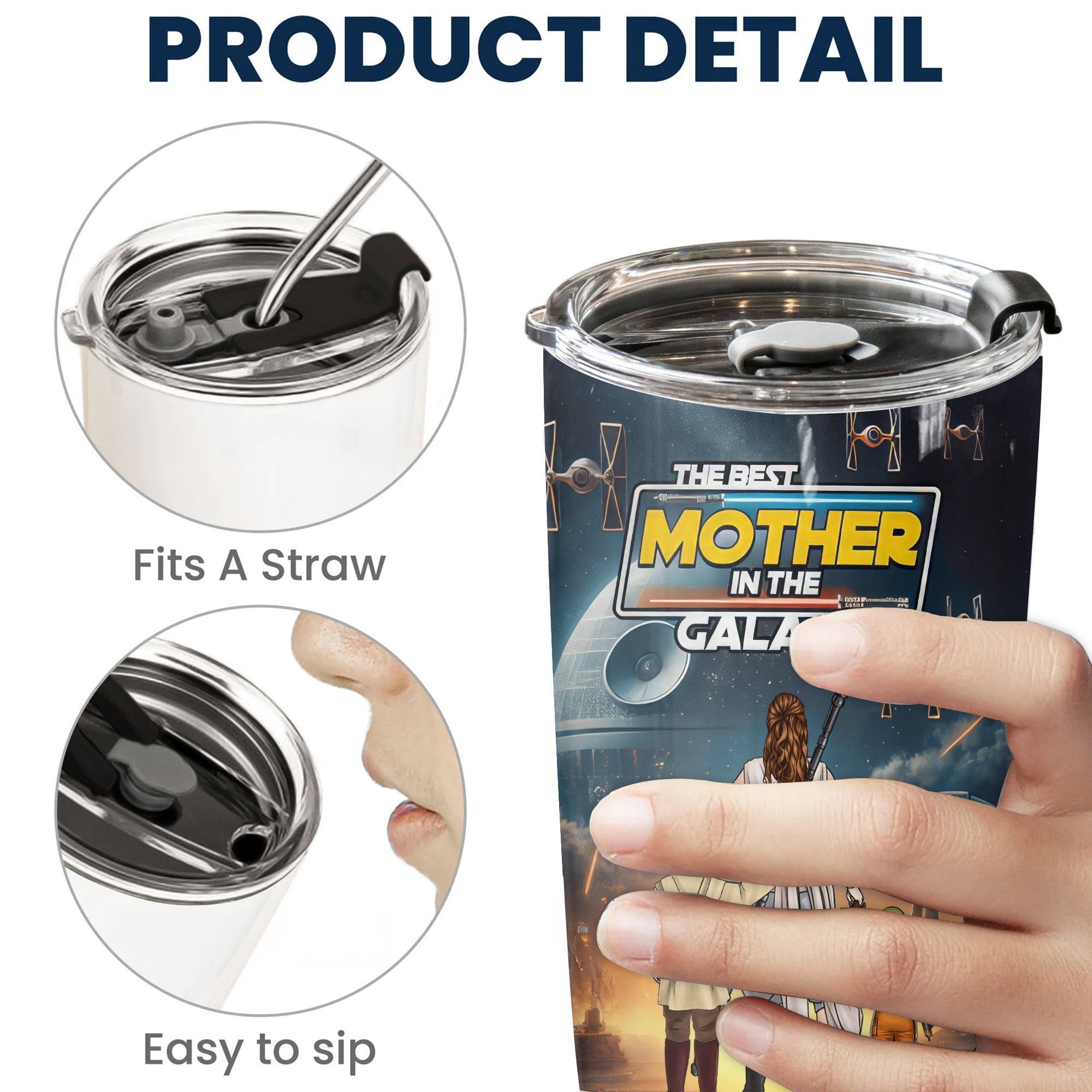 Personalized Tumbler Best Mother in the Galaxy Custom Gift for Mom