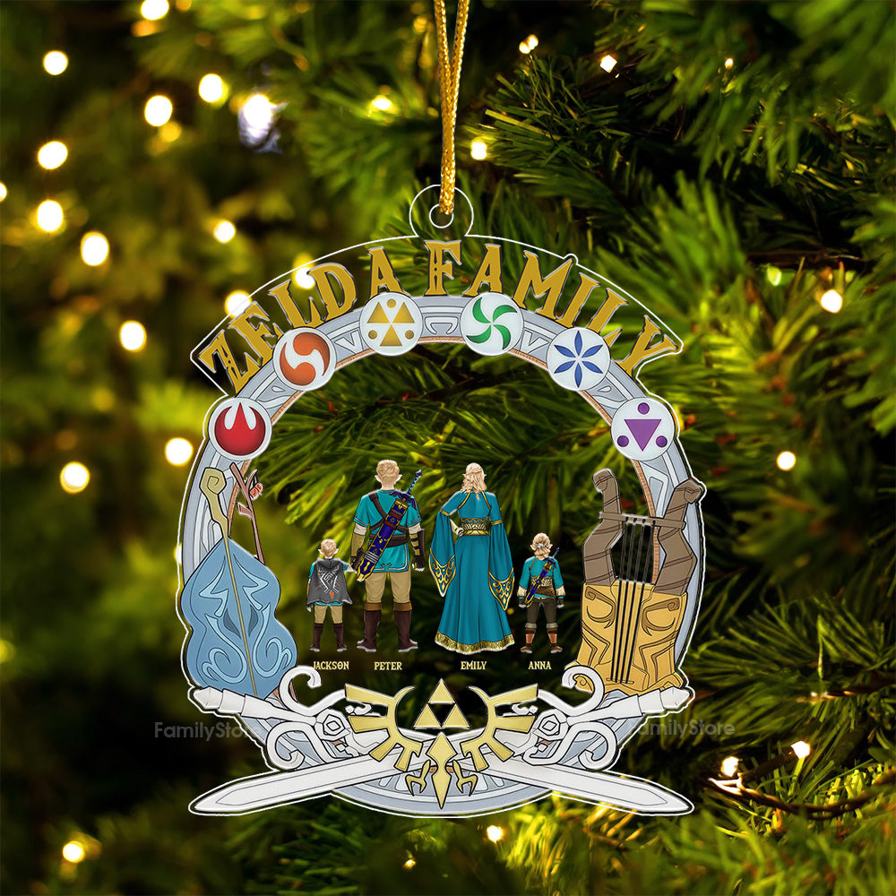 Personalized Zelda Family Acrylic Ornament Gift for Family