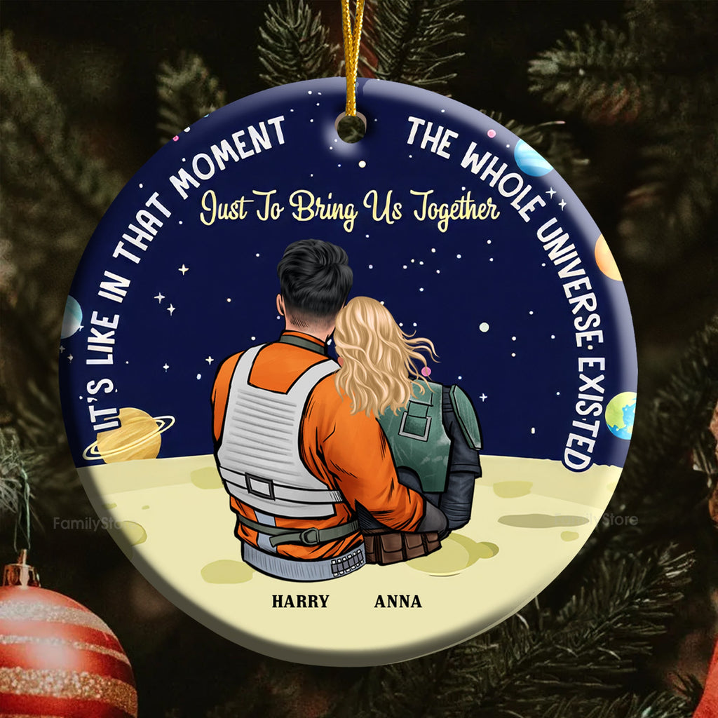 Personalized Ceramic Ornament for Couple with Custom Names - Unique Gift for Anniversaries & Valentine's Day