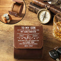 Personalized Leather Watch Case Fist Bump Gift for Son