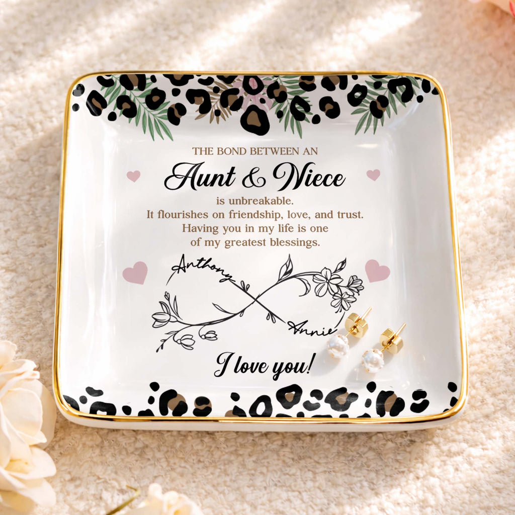 Personalized Ceramic Jewelry Dish Custom Gift for Niece