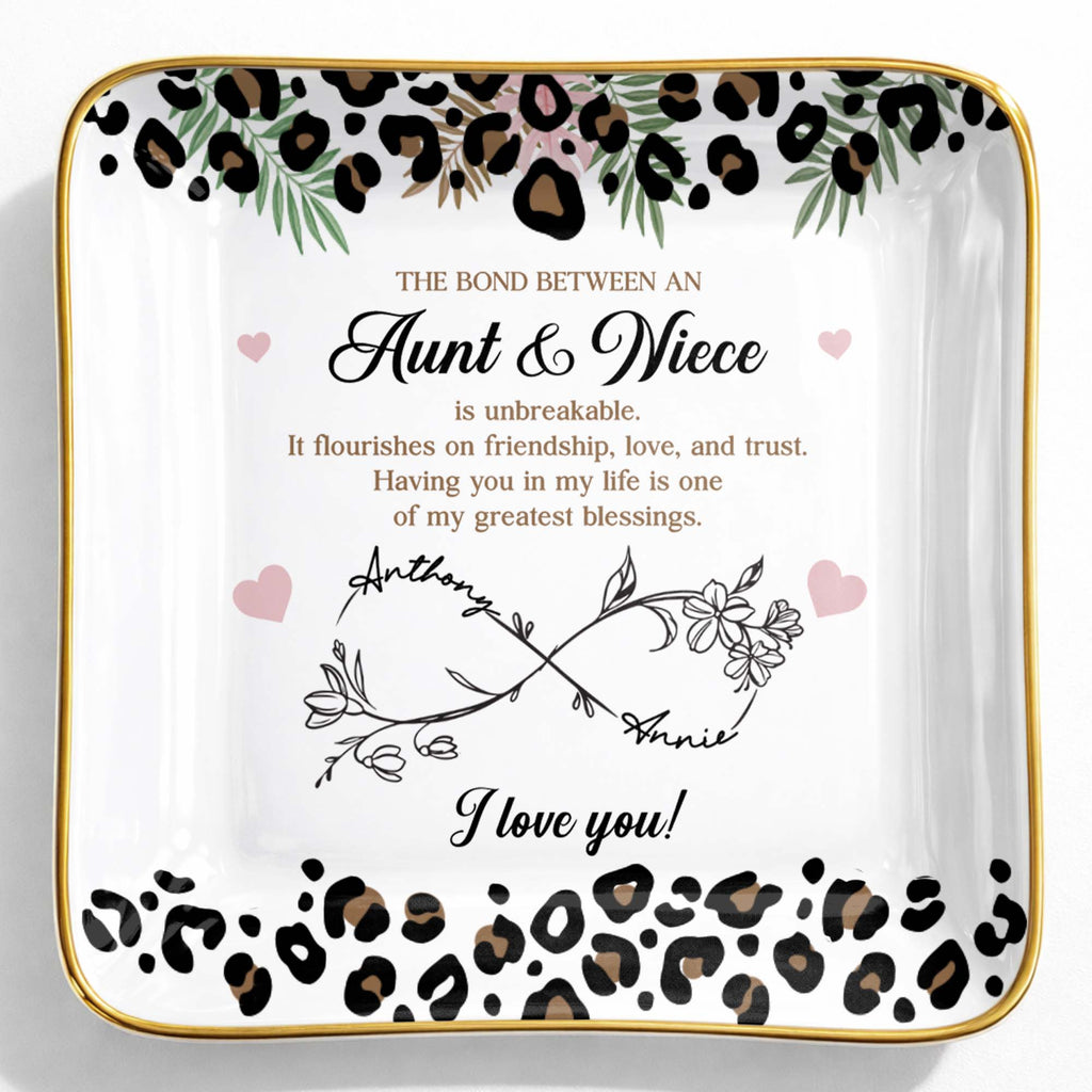 Personalized Ceramic Jewelry Dish Custom Gift for Niece