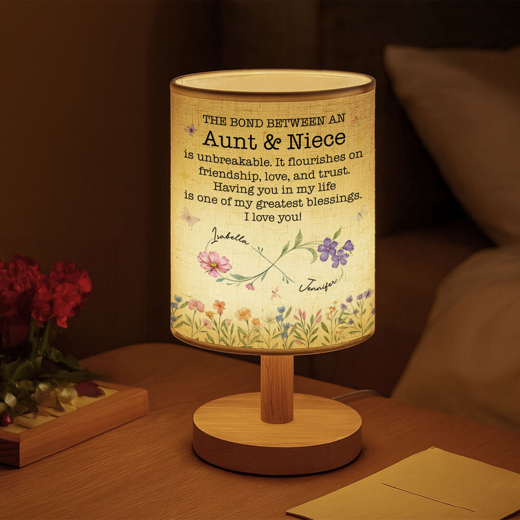 Personalized Fabric Lamp Custom Name Gift for Niece