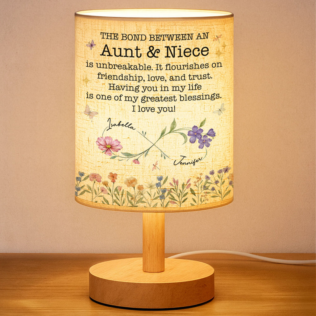 Personalized Fabric Lamp Custom Name Gift for Niece