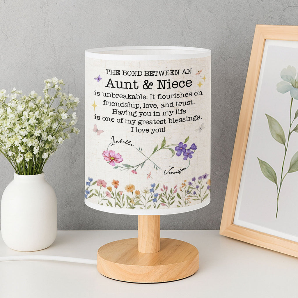 Personalized Fabric Lamp Custom Name Gift for Niece