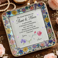 Personalized Ceramic Jewelry Dish with Birth Month Flowers for Niece Jewelry Dish GradoCreations