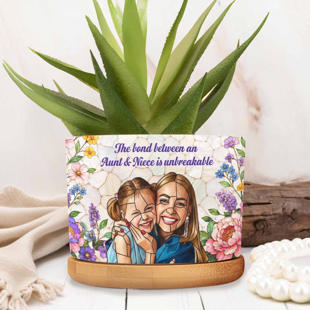 Personalized Ceramic Plant Pot Custom Gift for Niece Ceramic Plant Pot GradoCreations
