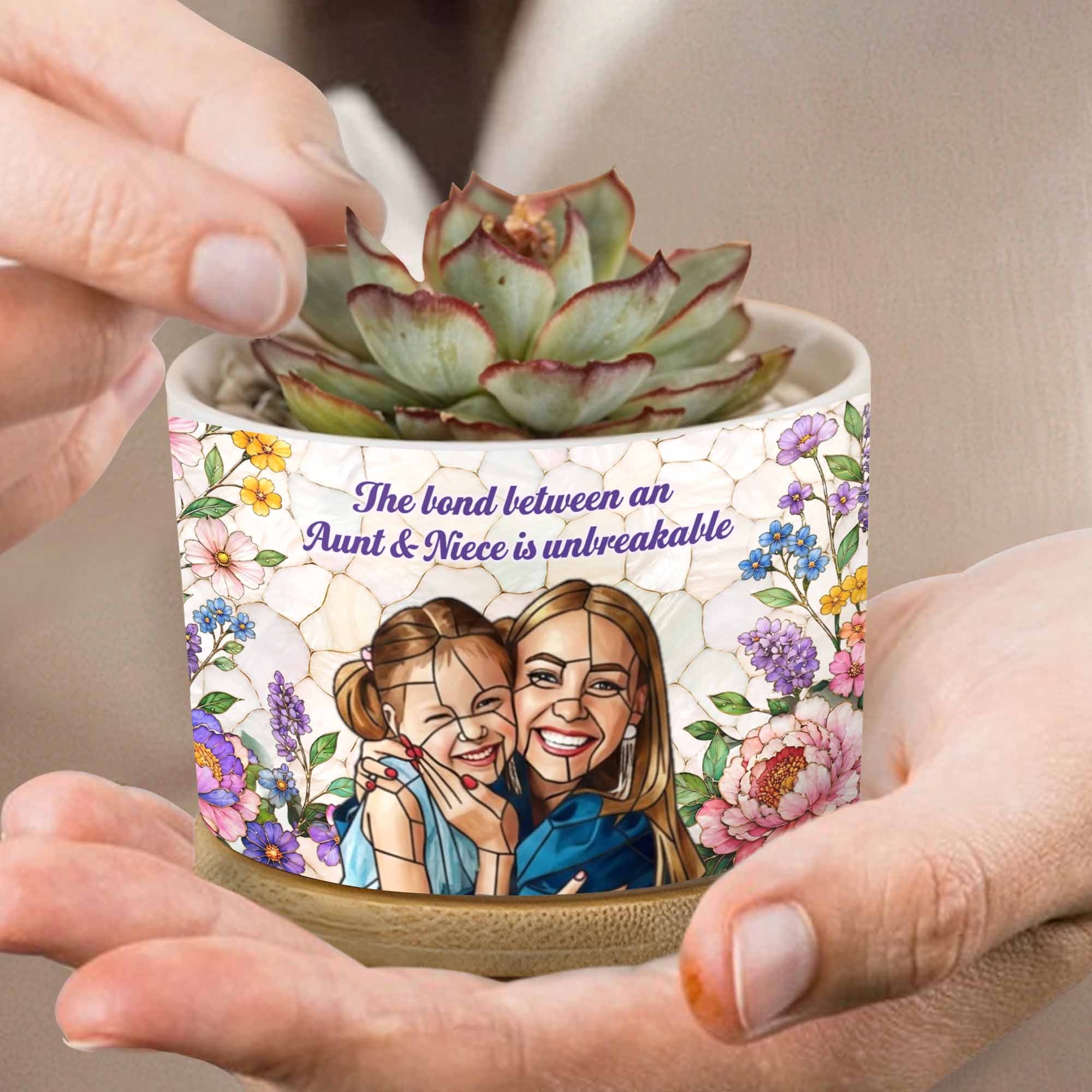 Personalized Ceramic Plant Pot Custom Gift for Niece Ceramic Plant Pot GradoCreations