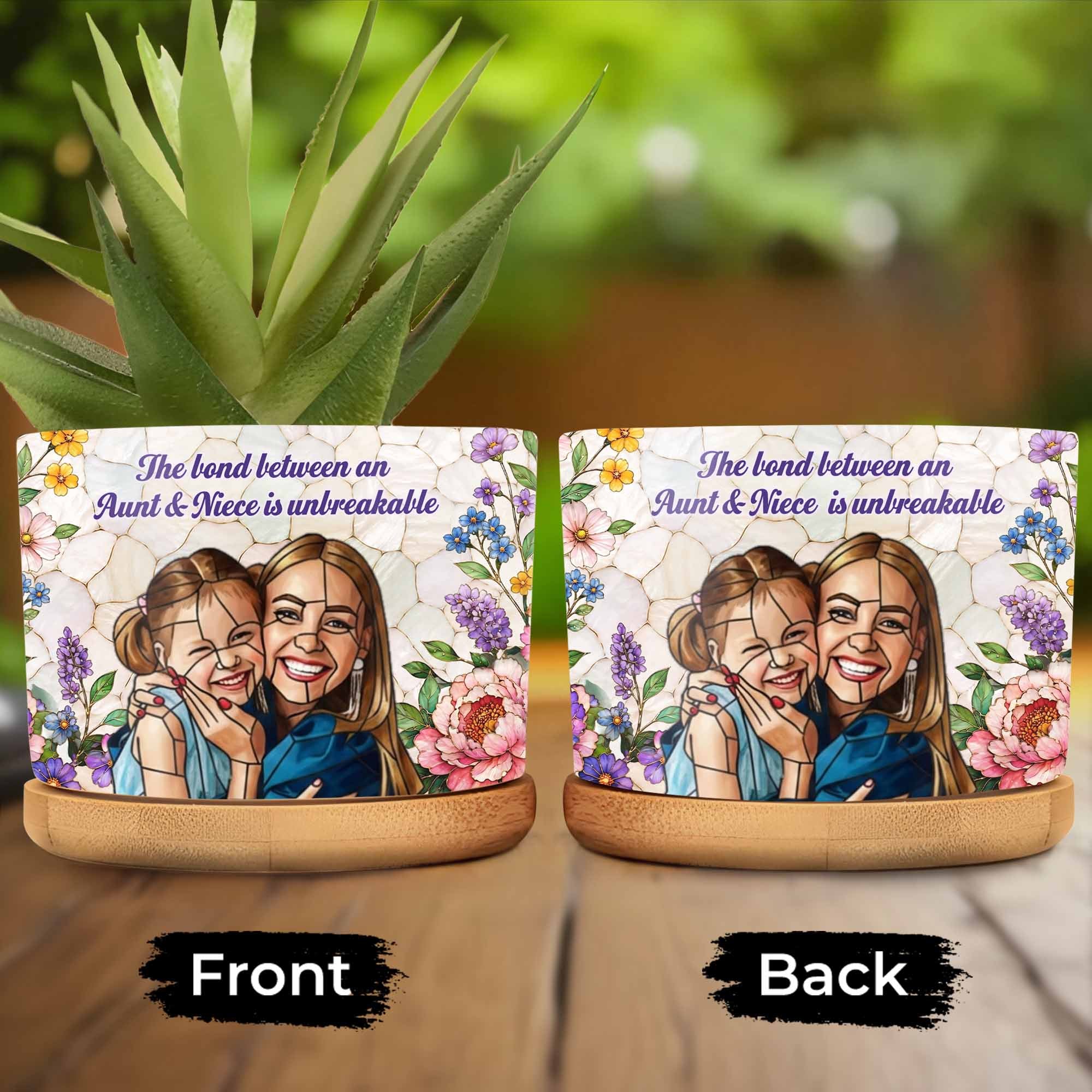Personalized Ceramic Plant Pot Custom Gift for Niece Ceramic Plant Pot GradoCreations