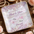Personalized Jewelry Dish with Custom Birth Month Flowers for Niece Jewelry Dish GradoCreations