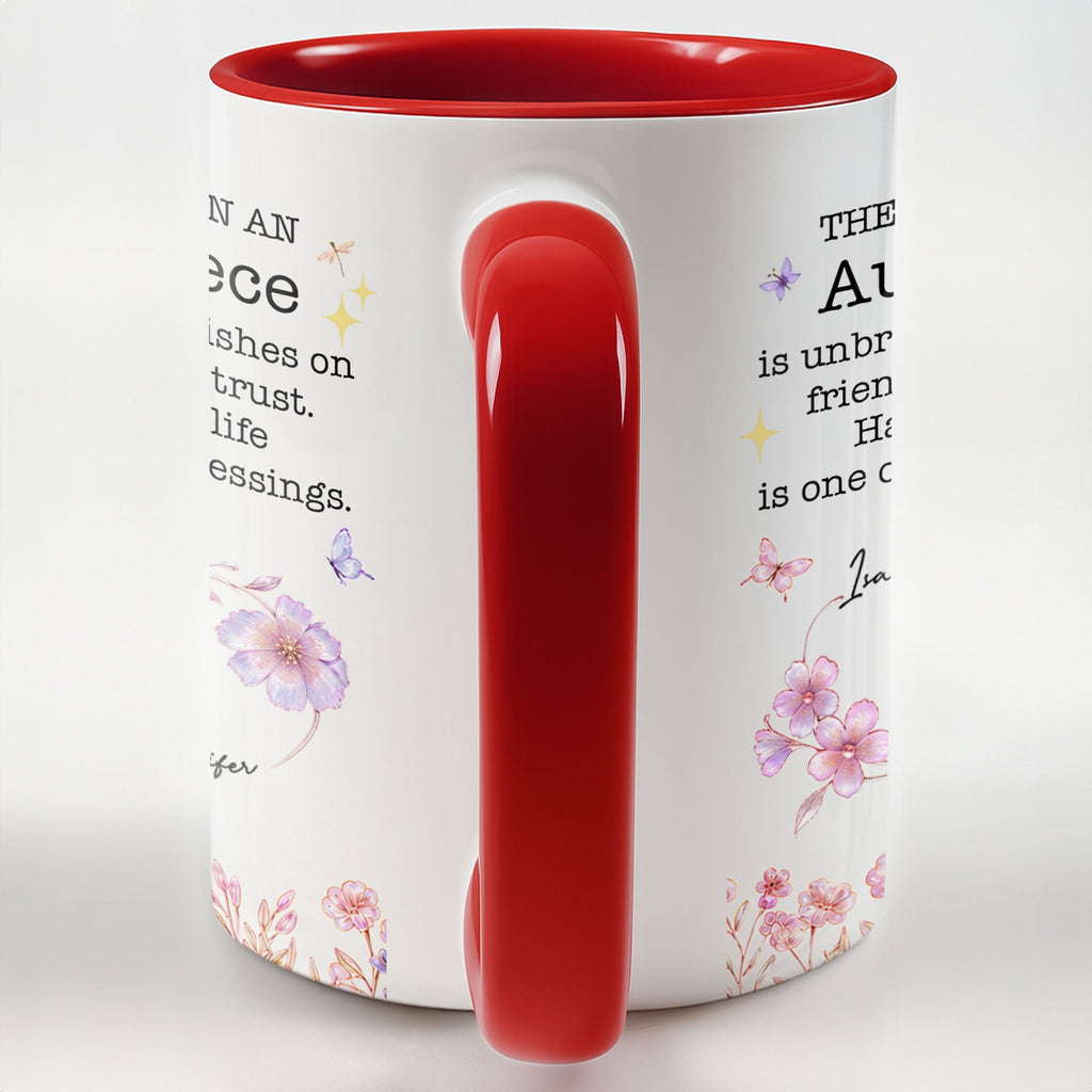 Personalized Accent Mug Custom Niece Gift Flower Design Accent Mug GradoCreations