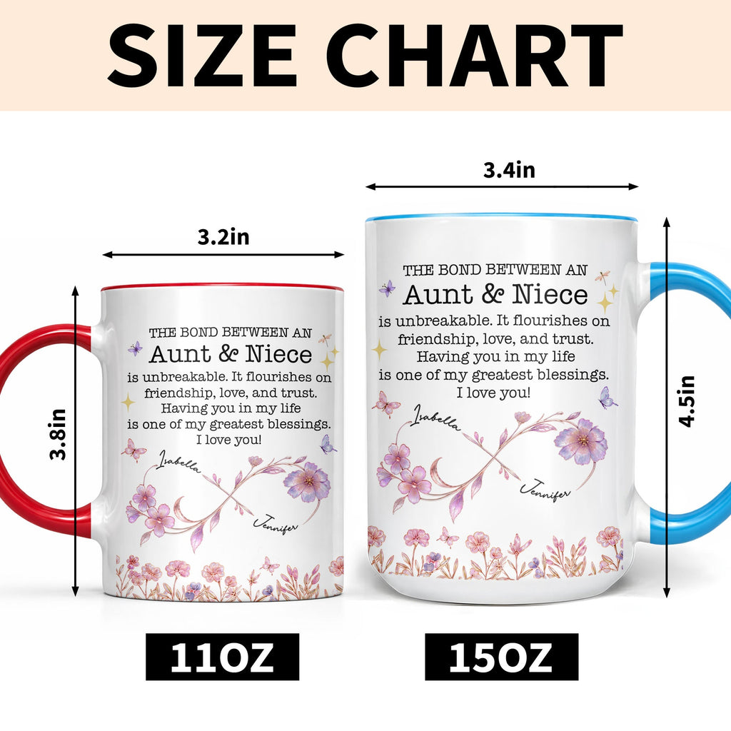 Personalized Accent Mug Custom Niece Gift Flower Design Accent Mug GradoCreations