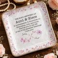 Personalized Birth Month Flowers Jewelry Dish Custom for Niece Jewelry Dish GradoCreations