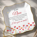 Personalized Ceramic Jewelry Dish Custom Name for Niece Gift