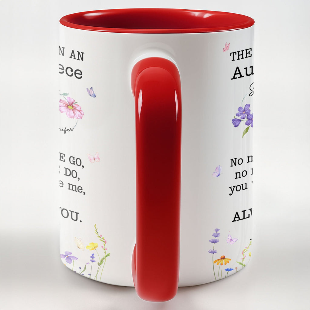 Personalized Accent Mug Custom Birth Month Flowers for Niece
