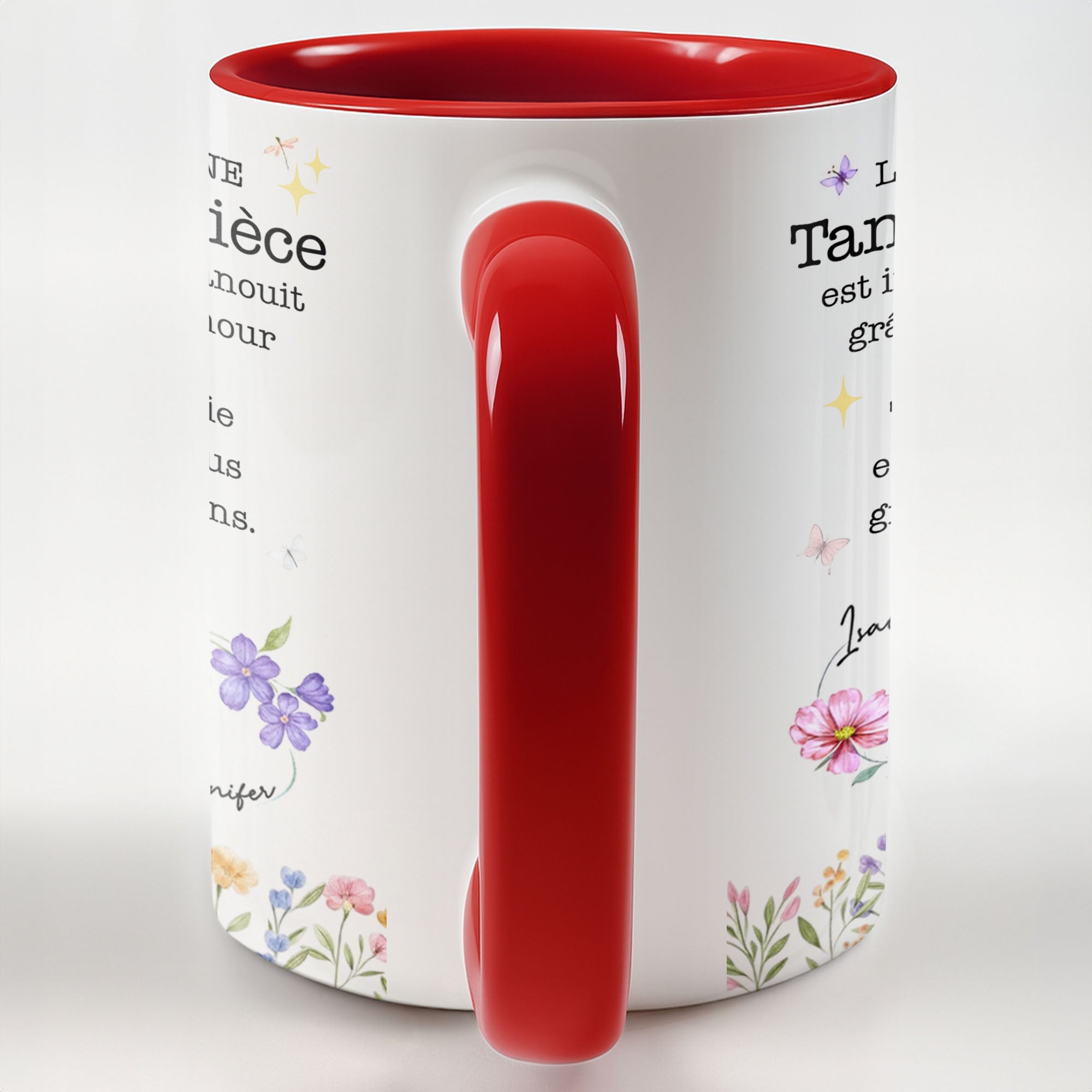 Personalized Infinity Birth Month Flowers Mug Gift for Niece Accent Mug GradoCreations