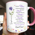 Personalized Custom Accent Mug Birth Month Flower Gift for Niece Accent Mug GradoCreations