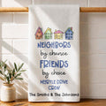 Personalized Kitchen Towel Custom Name Gift for Neighbors Kitchen Towel GradoCreations