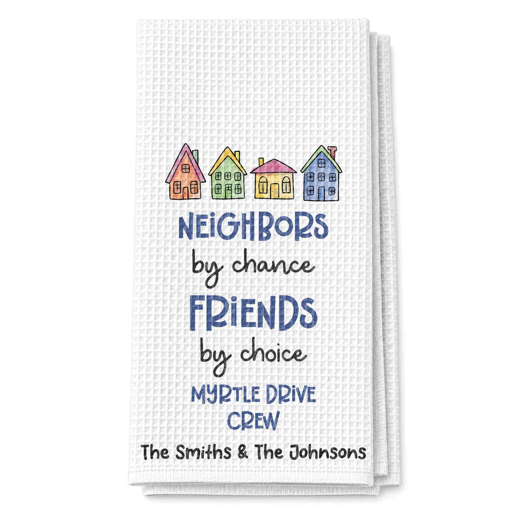 Personalized Kitchen Towel Custom Name Gift for Neighbors Kitchen Towel GradoCreations
