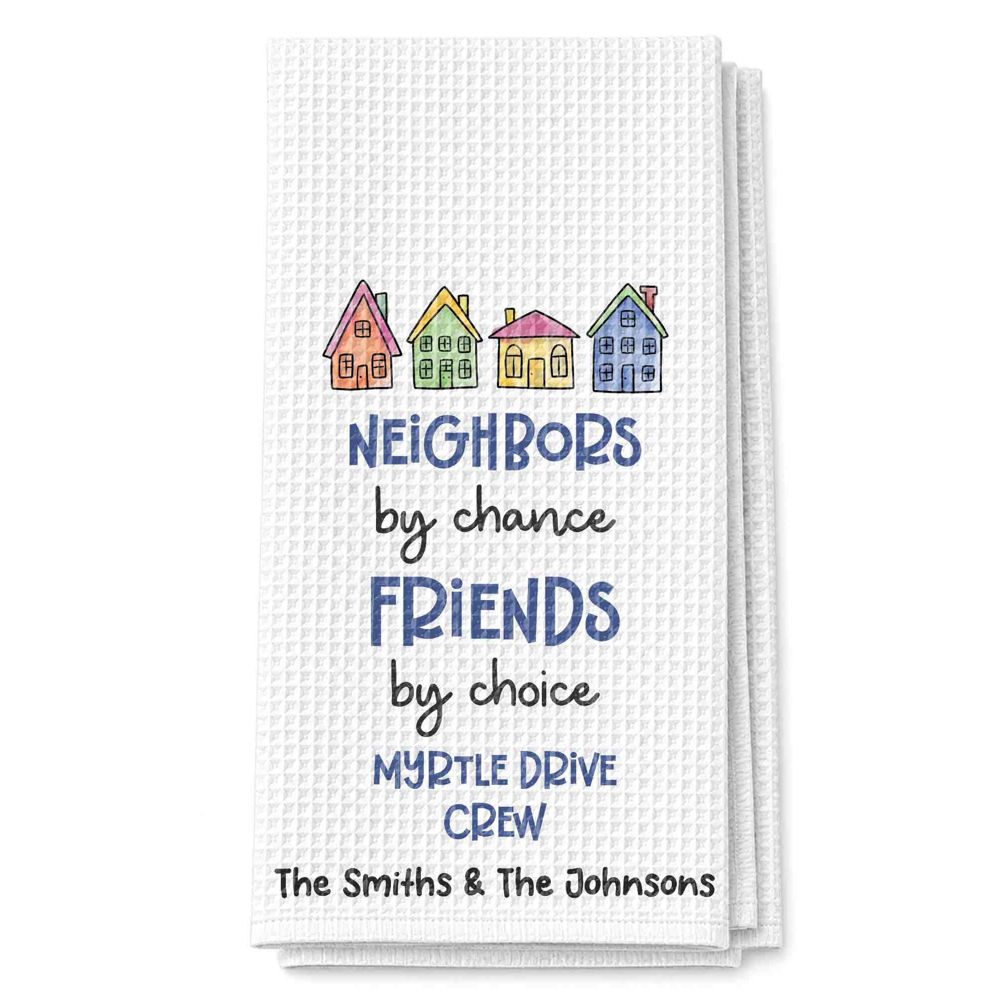 Personalized Kitchen Towel Custom Name Gift for Neighbors Kitchen Towel GradoCreations