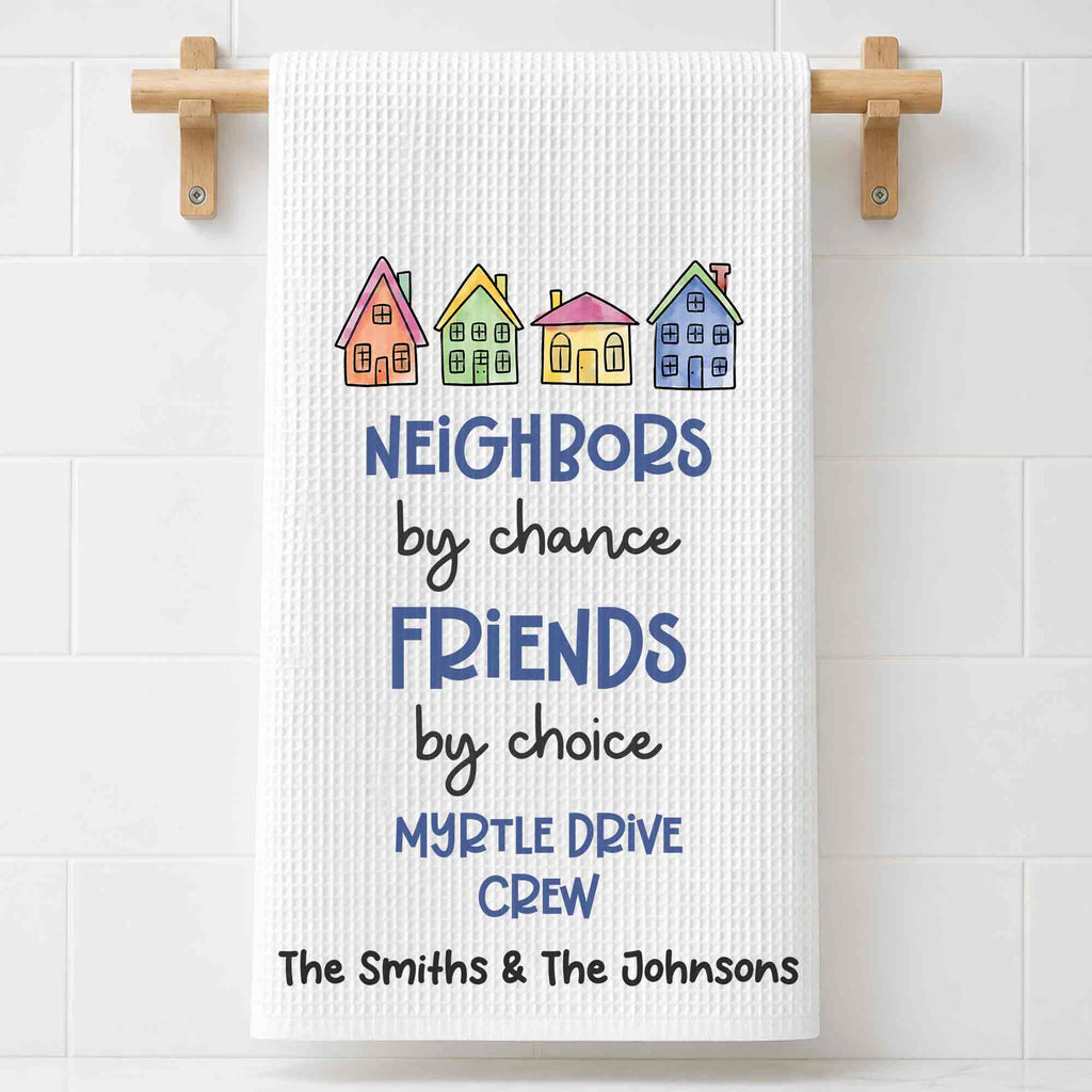 Personalized Kitchen Towel Custom Name Gift for Neighbors Kitchen Towel GradoCreations