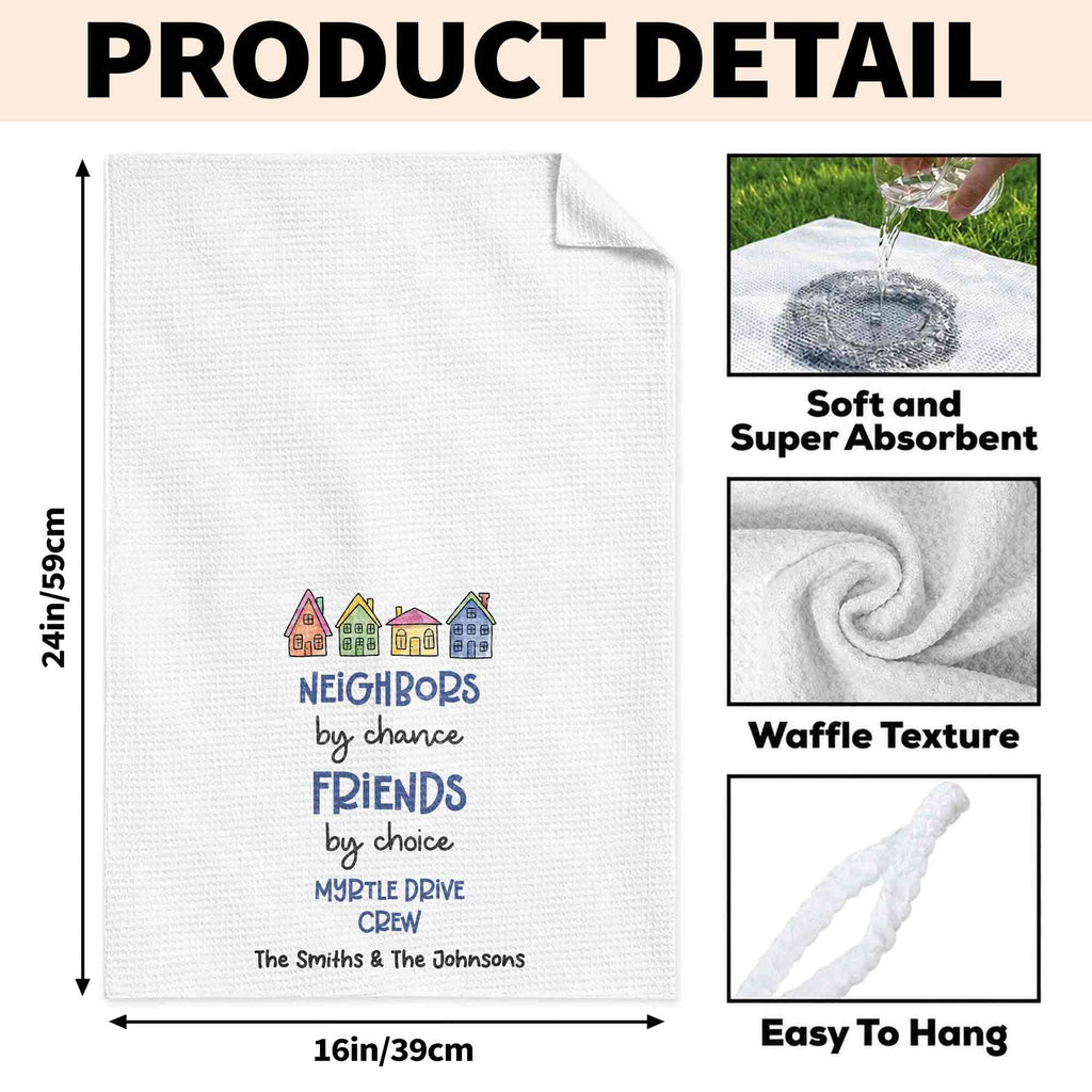 Personalized Kitchen Towel Custom Name Gift for Neighbors Kitchen Towel GradoCreations