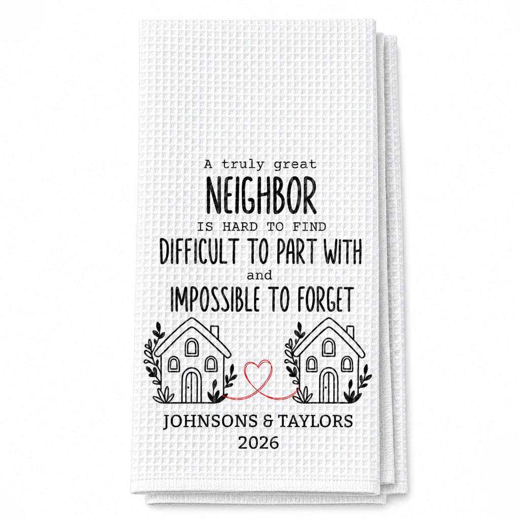 Personalized Kitchen Towel Custom Gift for Neighbors & Friends Kitchen Towel GradoCreations
