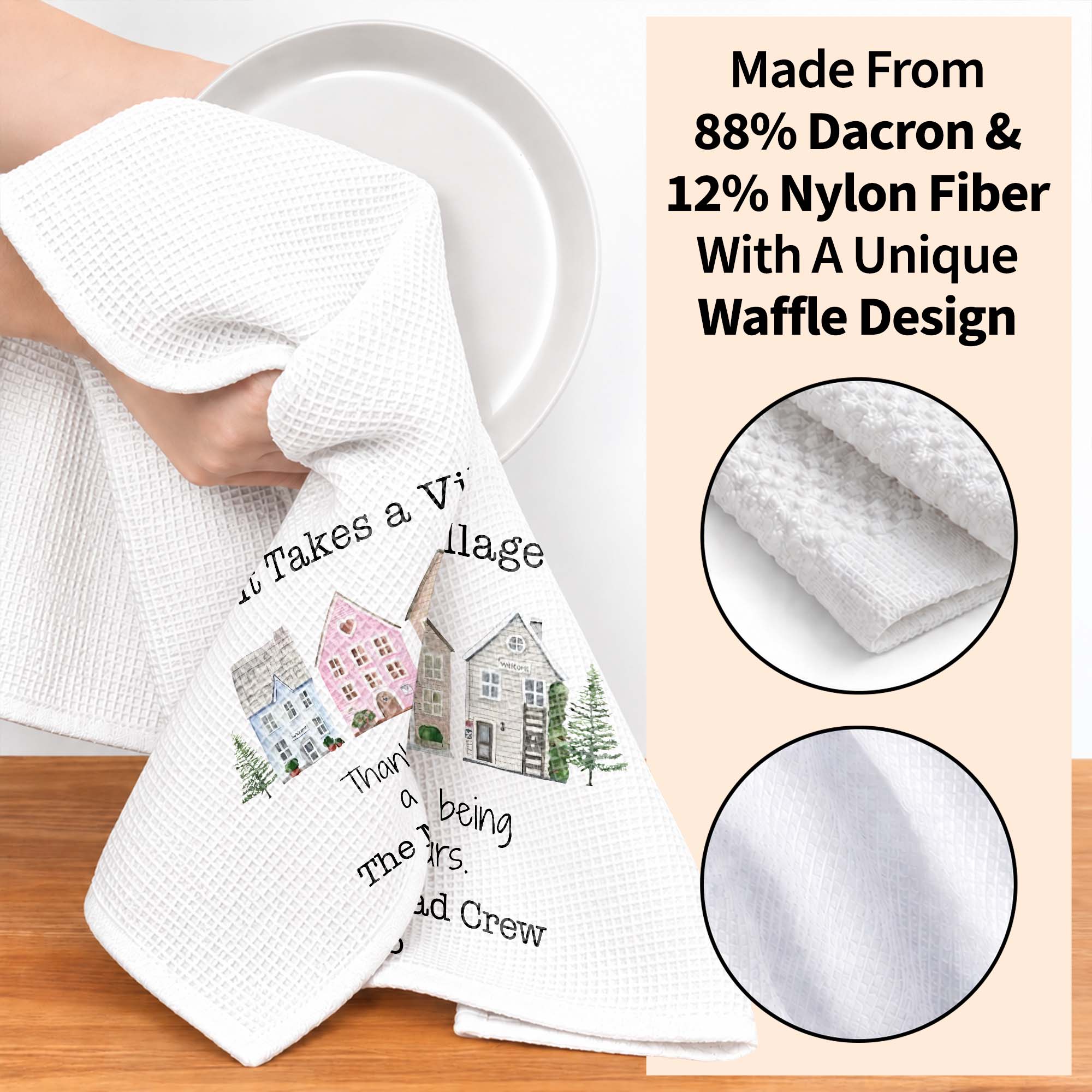 Personalized Thank You Neighbor Kitchen Towel Custom Gift Kitchen Towel GradoCreations