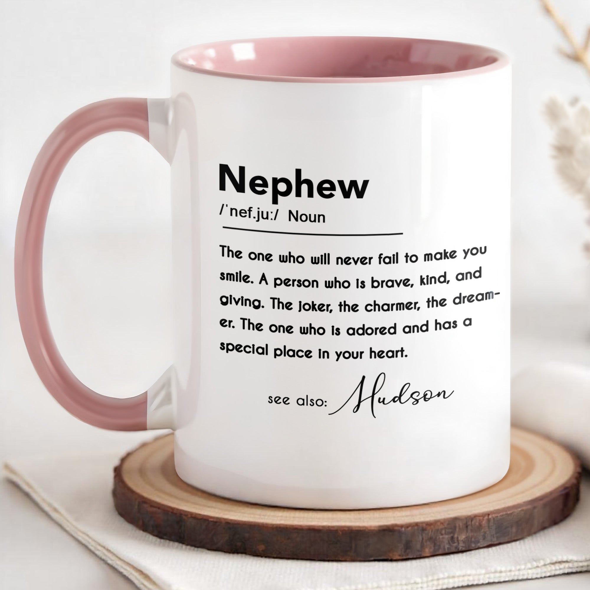 Personalized Custom Accent Mug for Nephew Birthday Gift Accent Mug GradoCreations