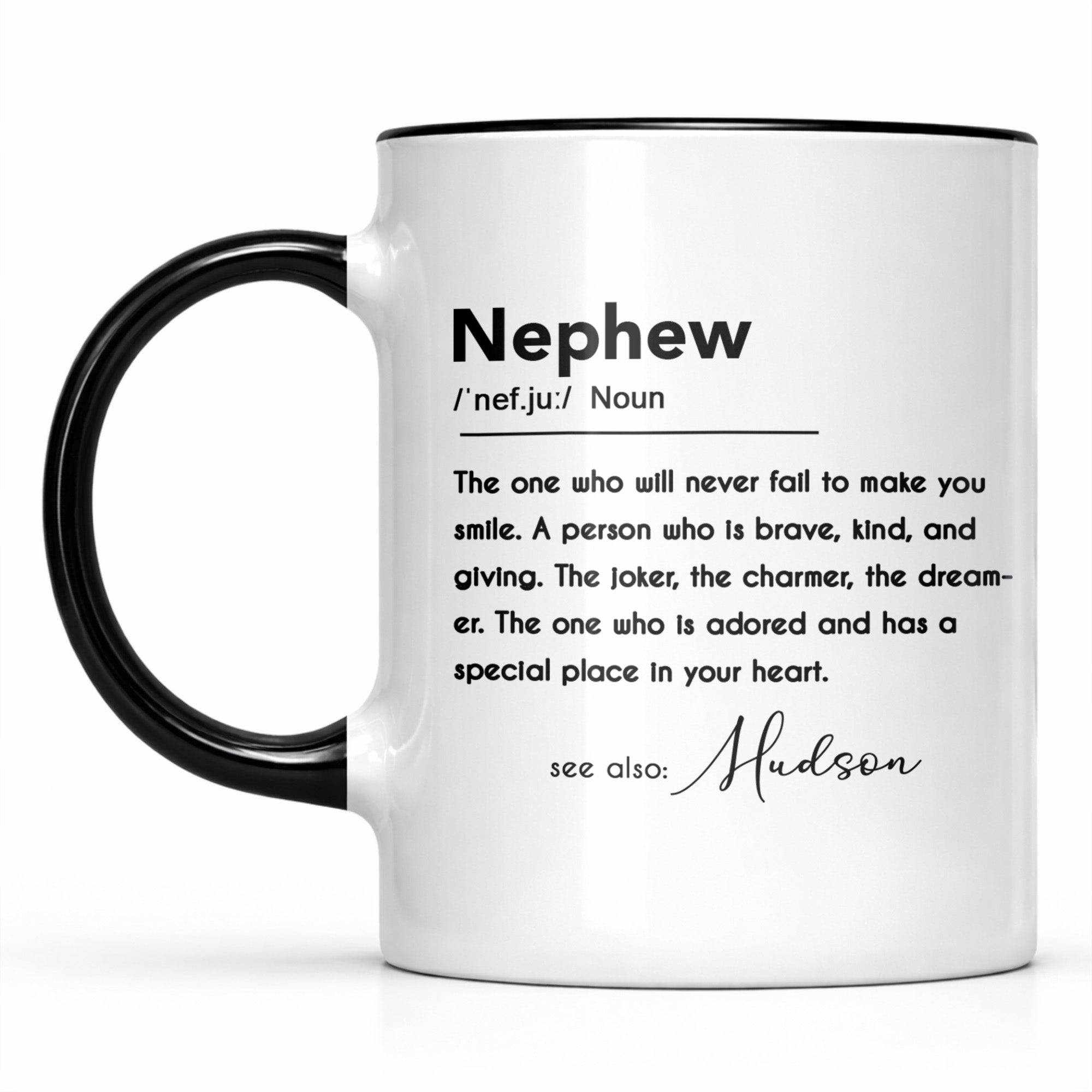 Personalized Custom Accent Mug for Nephew Birthday Gift Accent Mug GradoCreations