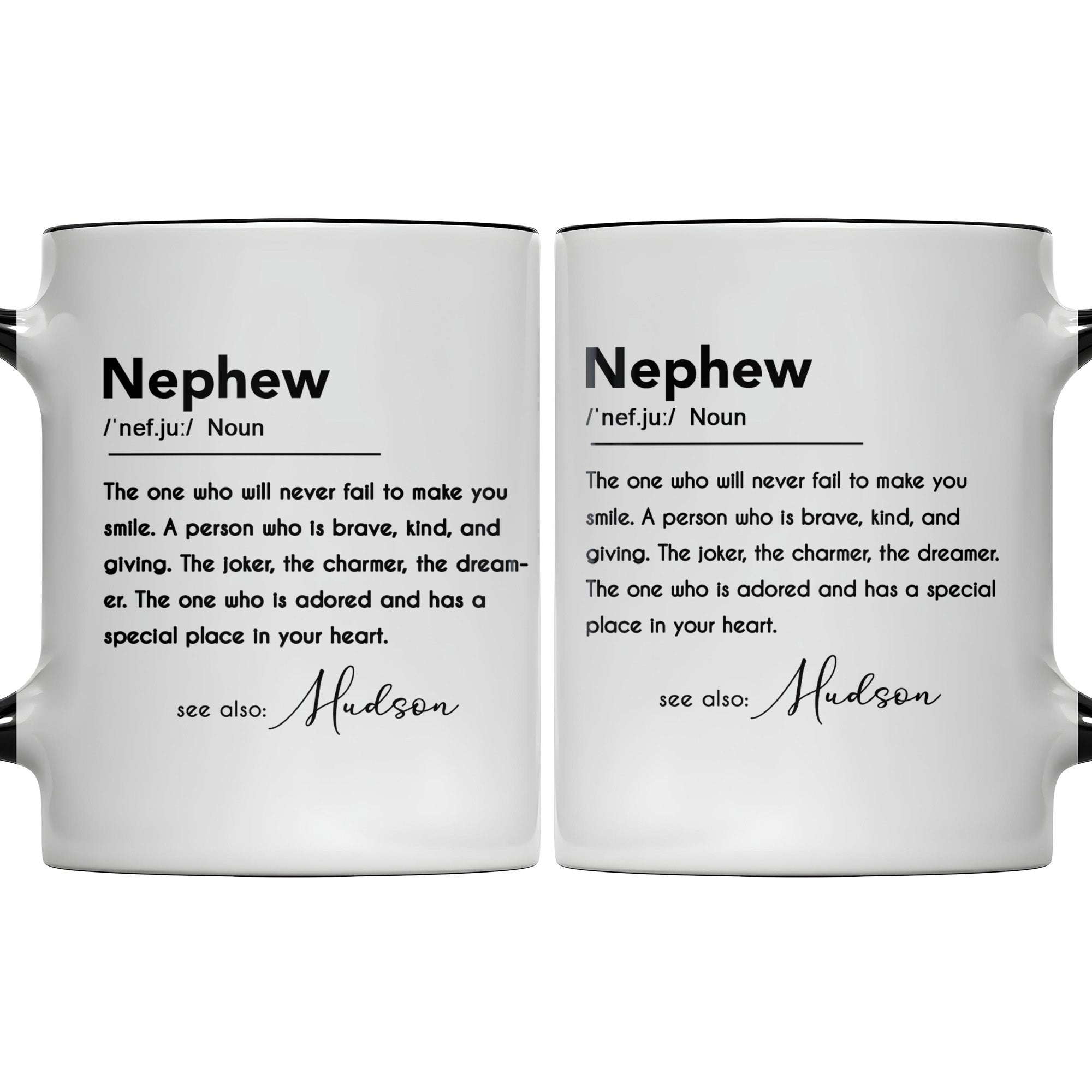 Personalized Custom Accent Mug for Nephew Birthday Gift Accent Mug GradoCreations