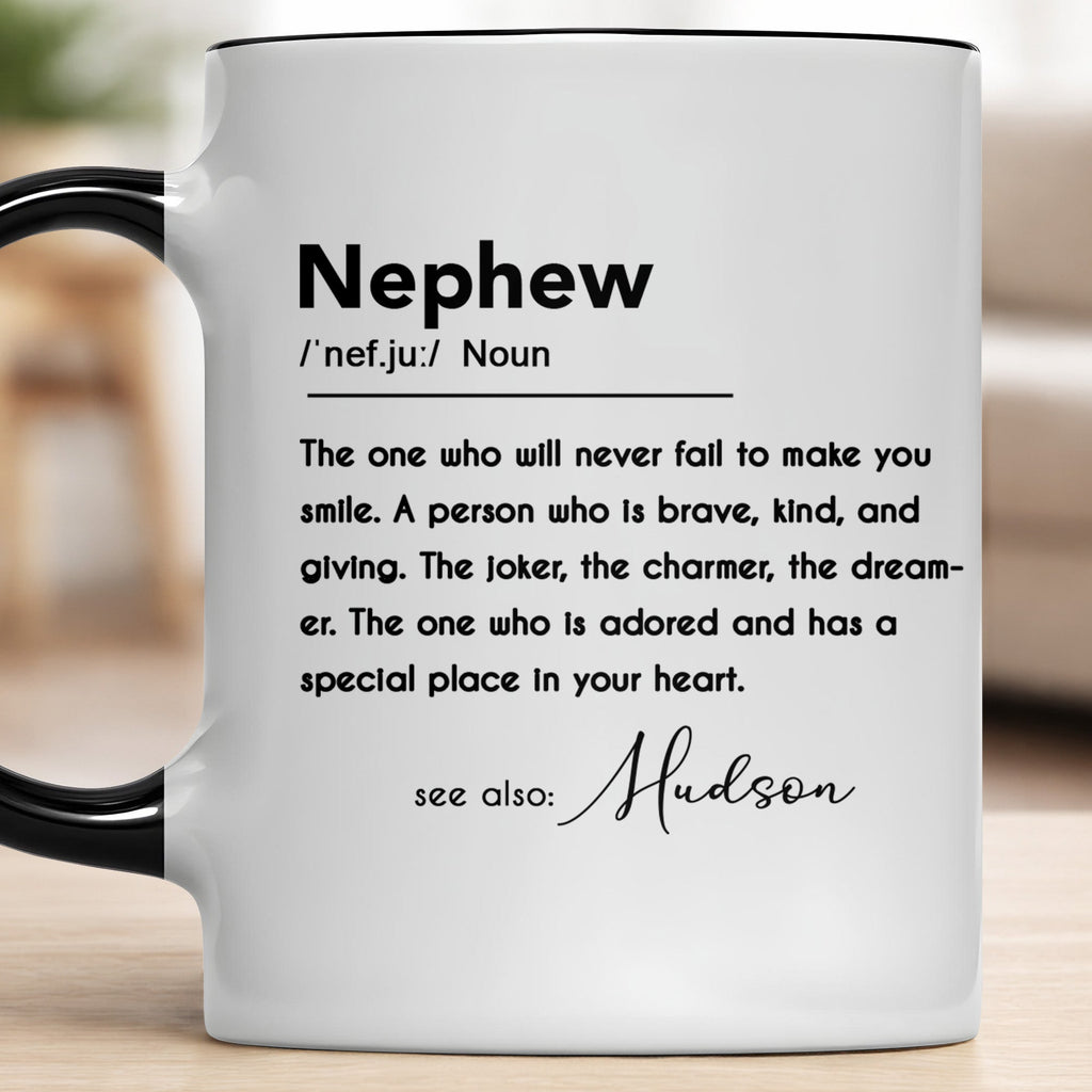 Personalized Custom Accent Mug for Nephew Birthday Gift Accent Mug GradoCreations
