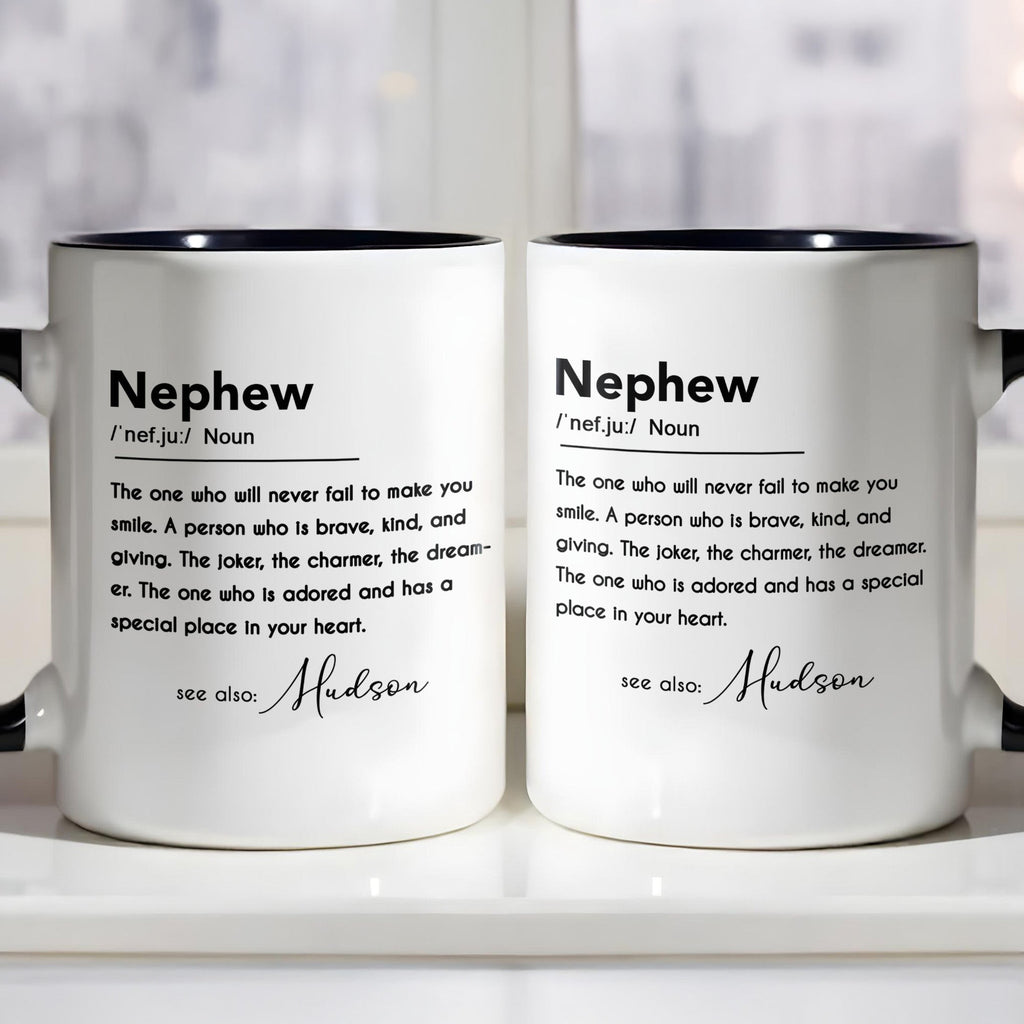 Personalized Custom Accent Mug for Nephew Birthday Gift Accent Mug GradoCreations