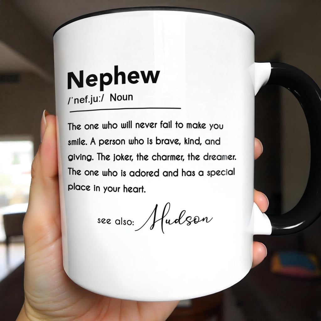 Personalized Custom Accent Mug for Nephew Birthday Gift Accent Mug GradoCreations