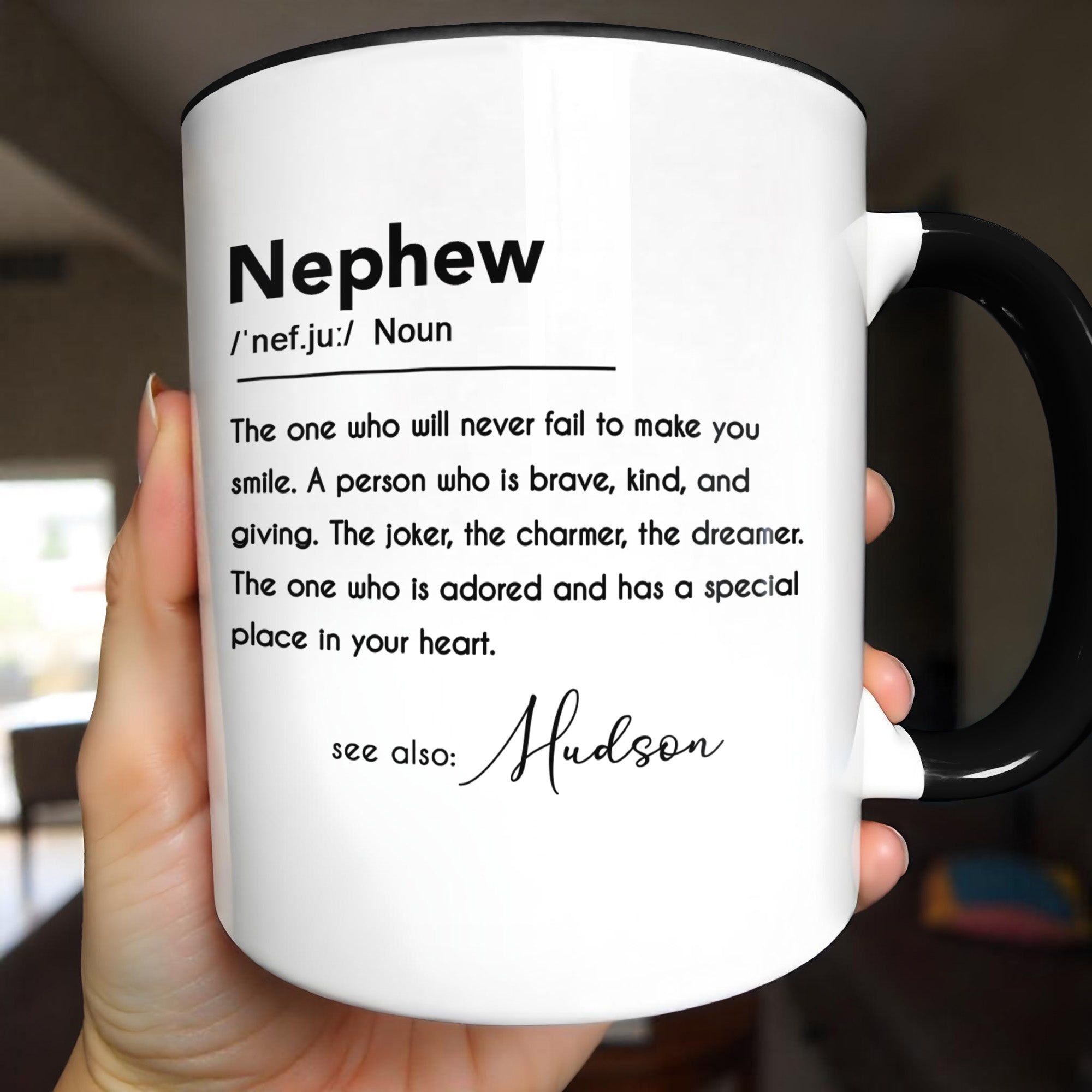 Personalized Custom Accent Mug for Nephew Birthday Gift Accent Mug GradoCreations