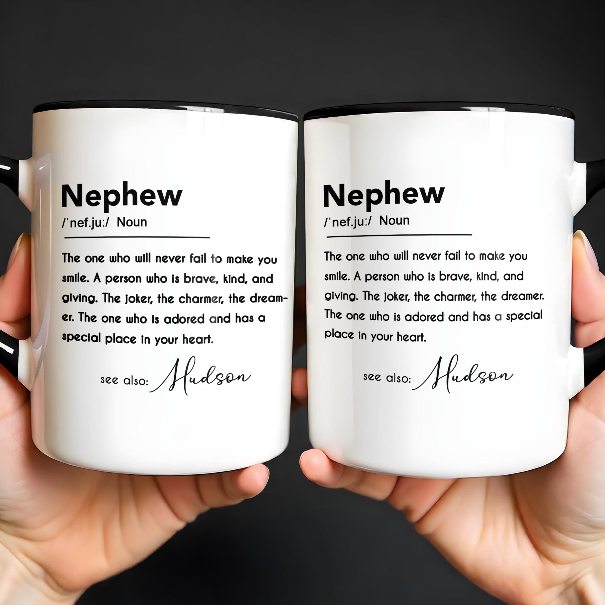 Personalized Custom Accent Mug for Nephew Birthday Gift Accent Mug GradoCreations